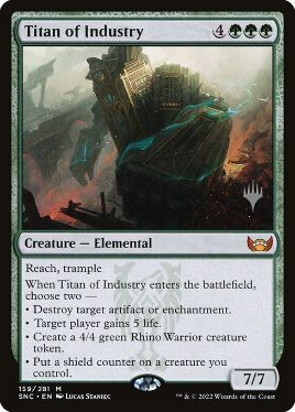 Titan of Industry - Magic: The Gathering - P Stamped_SNC Near Mint Japonés
