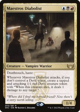 Maestros Diabolist - Magic: The Gathering - P Stamped_SNC Near Mint Japonés