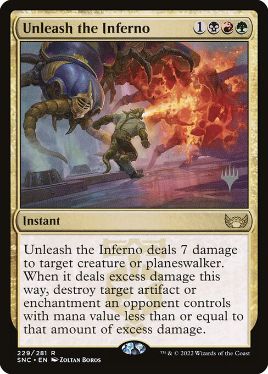 Unleash the Inferno - Magic: The Gathering - P Stamped_SNC Near Mint Japonés