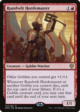 Rundvelt Hordemaster - Magic: The Gathering - P Stamped_DMU Near Mint Japonés
