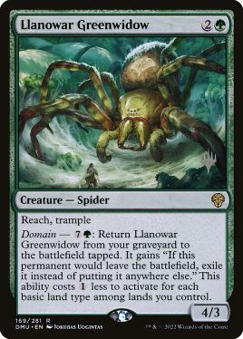 Llanowar Greenwidow - Magic: The Gathering - P Stamped_DMU Near Mint Japonés
