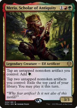 Meria, Scholar of Antiquity - Magic: The Gathering - P Stamped_DMU Near Mint Japonés
