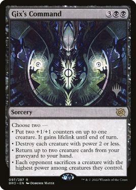 Gix's Command - Magic: The Gathering - P Stamped_BRO Near Mint Japonés