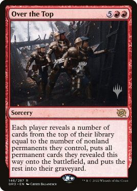 Over the Top - Magic: The Gathering - P Stamped_BRO Near Mint Japonés