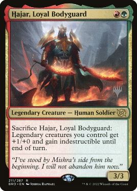 Hajar, Loyal Bodyguard - Magic: The Gathering - P Stamped_BRO Near Mint Japonés
