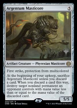 Argentum Masticore - Magic: The Gathering - P Stamped_ONE Near Mint Japonés