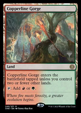 Copperline Gorge - Magic: The Gathering - P Stamped_ONE Near Mint Japonés