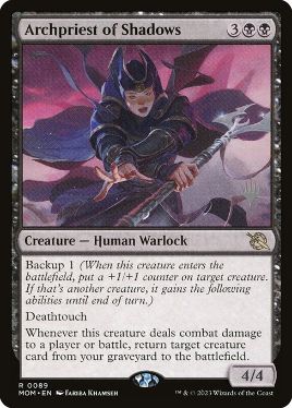 Archpriest of Shadows - Magic: The Gathering - P Stamped_MOM Near Mint Japonés