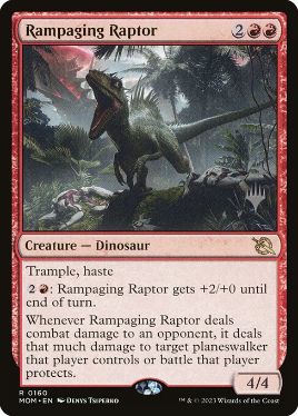 Rampaging Raptor - Magic: The Gathering - P Stamped_MOM Near Mint Japonés