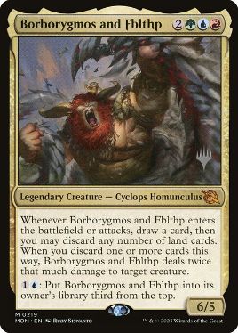 Borborygmos and Fblthp - Magic: The Gathering - P Stamped_MOM Near Mint Japonés