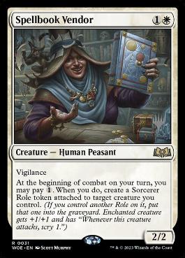 Spellbook Vendor - Magic: The Gathering - P Stamped_WOE Near Mint Japonés