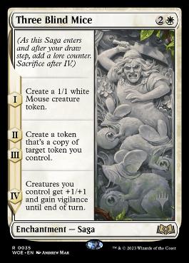 Three Blind Mice - Magic: The Gathering - P Stamped_WOE Near Mint Japonés
