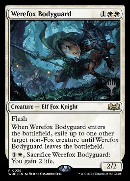 Werefox Bodyguard - Magic: The Gathering - P Stamped_WOE Near Mint Japonés