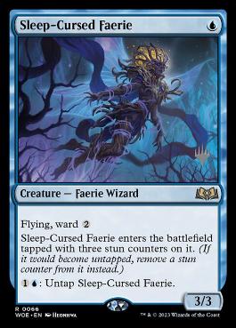 Sleep-Cursed Faerie - Magic: The Gathering - P Stamped_WOE Near Mint Japonés