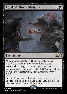 Lord Skitter's Blessing - Magic: The Gathering - P Stamped_WOE Near Mint Japonés