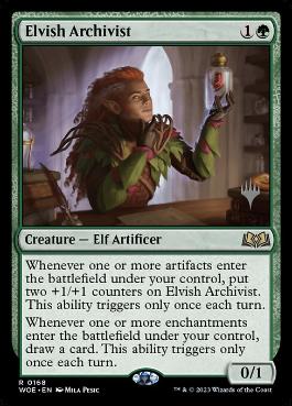 Elvish Archivist - Magic: The Gathering - P Stamped_WOE Near Mint Japonés