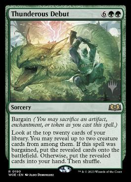 Thunderous Debut - Magic: The Gathering - P Stamped_WOE Near Mint Japonés