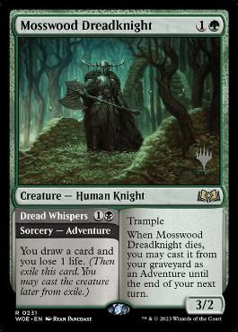 Mosswood Dreadknight - Magic: The Gathering - P Stamped_WOE Near Mint Japonés