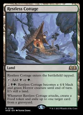 Restless Cottage - Magic: The Gathering - P Stamped_WOE Near Mint Japonés