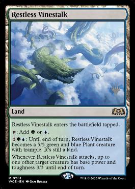 Restless Vinestalk - Magic: The Gathering - P Stamped_WOE Near Mint Japonés