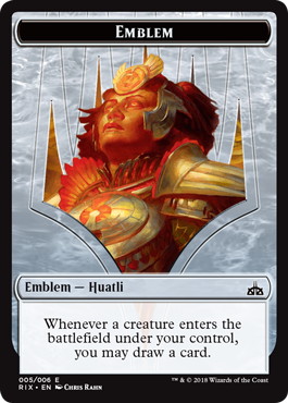 Emblem Huatli, Radiant Champion Token - Magic: The Gathering - RIX Near Mint Inglés