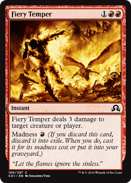 Fiery Temper - Magic: The Gathering - SOI Near Mint Inglés