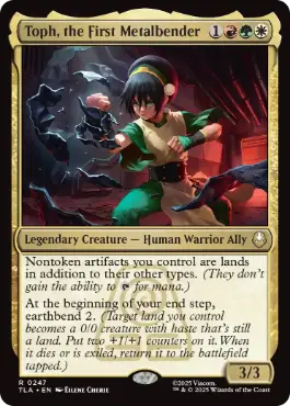 Toph, the First Metalbender - Magic: The Gathering - TLA Near Mint Inglés