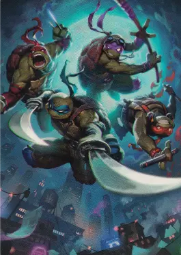 【Art Card】Heroes in a Half Shell - Magic: The Gathering - TMT Near Mint Japonés