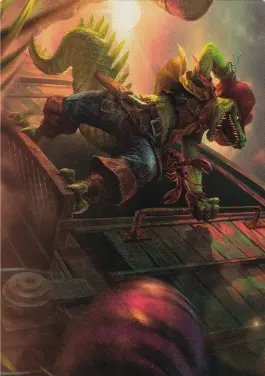 【Art Card】Leatherhead, Iron Gator - Magic: The Gathering - TMT Near Mint Japonés