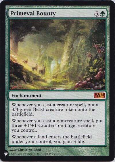 Primeval Bounty - Magic: The Gathering - The List Near Mint Inglés