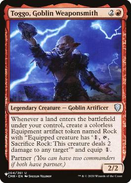 Toggo, Goblin Weaponsmith - Magic: The Gathering - The List Near Mint Inglés