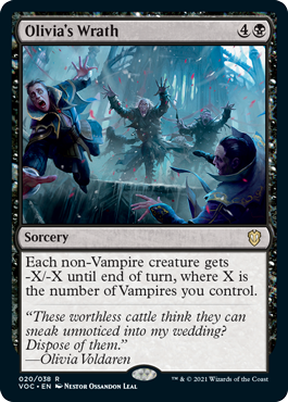 Olivia's Wrath - Magic: The Gathering - VOC Near Mint Inglés