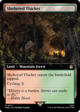 Sheltered Thicket - Magic: The Gathering - WHO-BF Near Mint Inglés