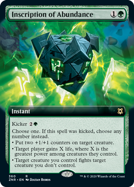 Inscription of Abundance - Magic: The Gathering - ZNR-BF Near Mint Inglés
