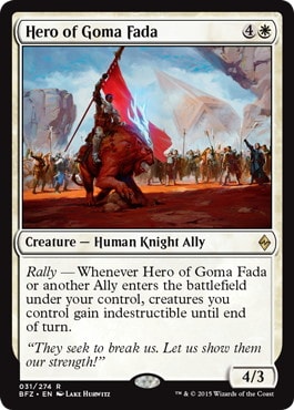 Hero of Goma Fada - Magic: The Gathering - BFZ-PRE Near Mint Inglés