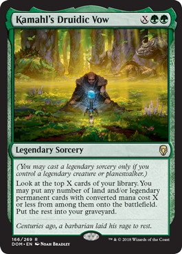 Kamahl's Druidic Vow - Magic: The Gathering - DOM-PRE Near Mint Inglés