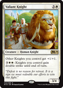 Valiant Knight - Magic: The Gathering - M19-PRE Near Mint Inglés