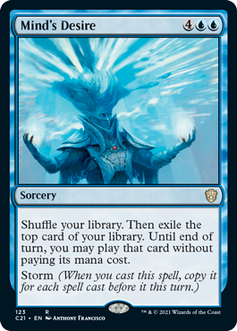 Carta Mind's Desire de Magic: The Gathering