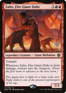 Zalto, Fire Giant Duke - Magic: The Gathering - P Stamped_AFR Near Mint Japonés